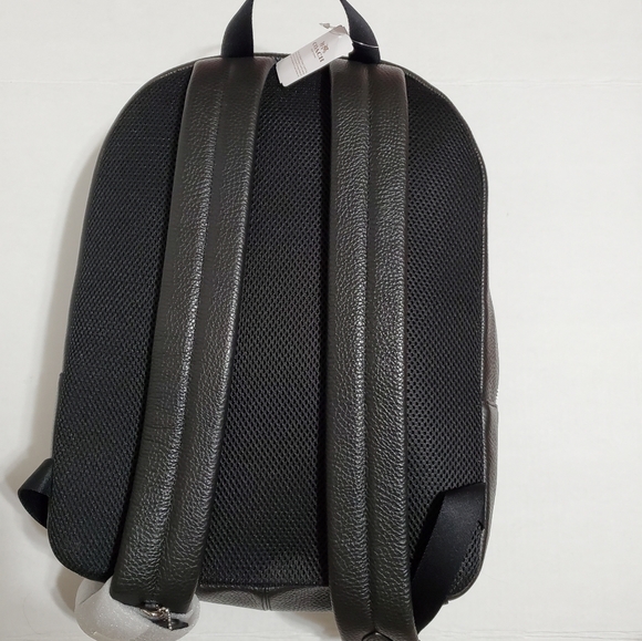 Coach Mens' Refined Pebbled Leather Backpack - Picture 2 of 6